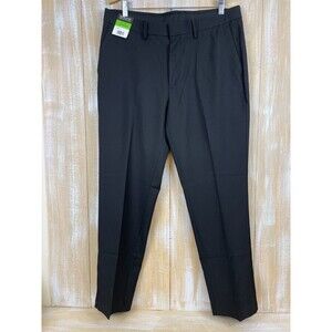 NWT Kenneth Cole Reaction Techni-Cole Mens Performance Pant Black Slim Fit 36x30
